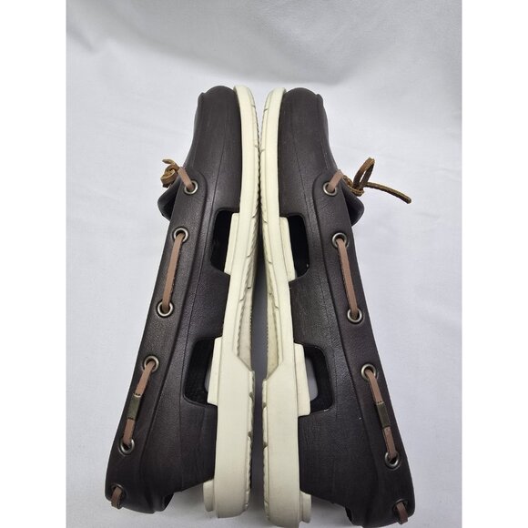 Crocs Women’s Beach Line Boat Shoes Size 8 Brown Lightweight Loafer - Picture 8 of 14